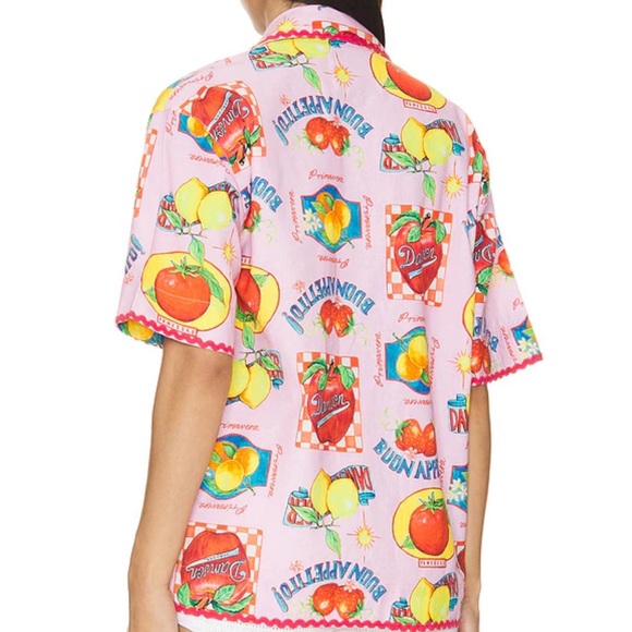 Damson Madder Chlo Shirt in Fruit Labels - Picture 4 of 7